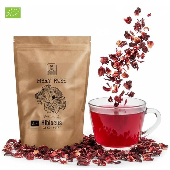 Alpi Nature Thé D'hibiscus Biologique (500g), Fleurs D