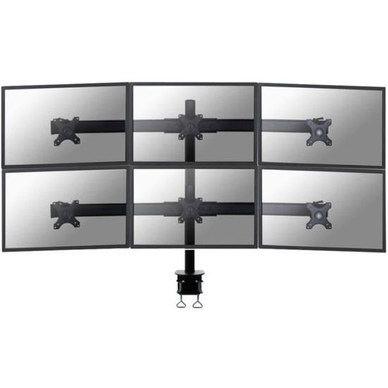 NEWSTAR FPMA-D700D6 - Montage sur bureau pour 6 écrans LCD - noir - Taille d'écran : 19"-27"