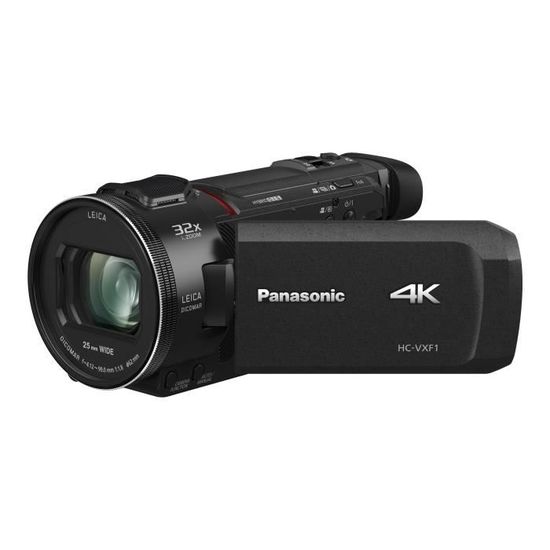 Caméscope 4K Panasonic HC-VXF1 - Zoom optique 24x Leica - Wi-Fi - Noir