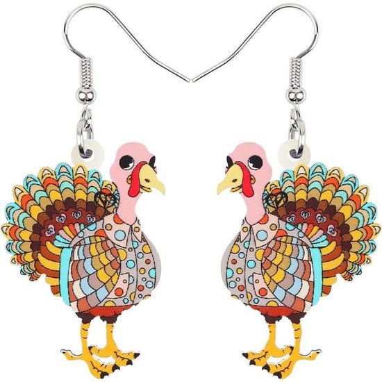 Boucles D'oreilles Pendantes Acrylique Papillon Multicolore - Alliage - Fashion Femme - Neuves Avec étiquette