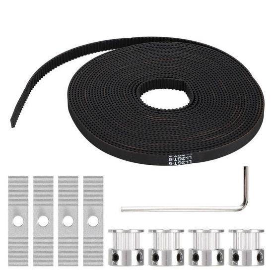 Courroie Synchrone T5 Imprimante 3D - Largeur 10/15/16 Mm - Longueur T5-175 à T5-510 - Caoutchouc à Boucle Fermée - Pour Transmission Et Déplacement Axes - 12
