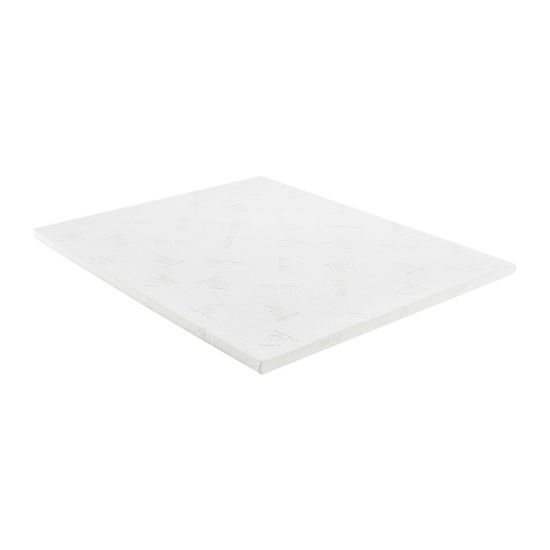 Topper Surmatelas Aloe Vera 80x200 Cm - 4cm Mousse Pressée à Froid, Housse Lavable Et Douceur Naturelle