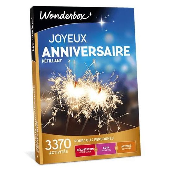 Wonderbox Coffret Cadeau Anniversaire Joyeux Anniversaire Petillant 3370 Activites Fun Cdiscount Librairie