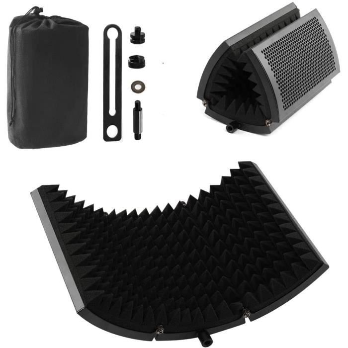 Locisne Bouclier d’isolation microphone,bouclier professionnel ...