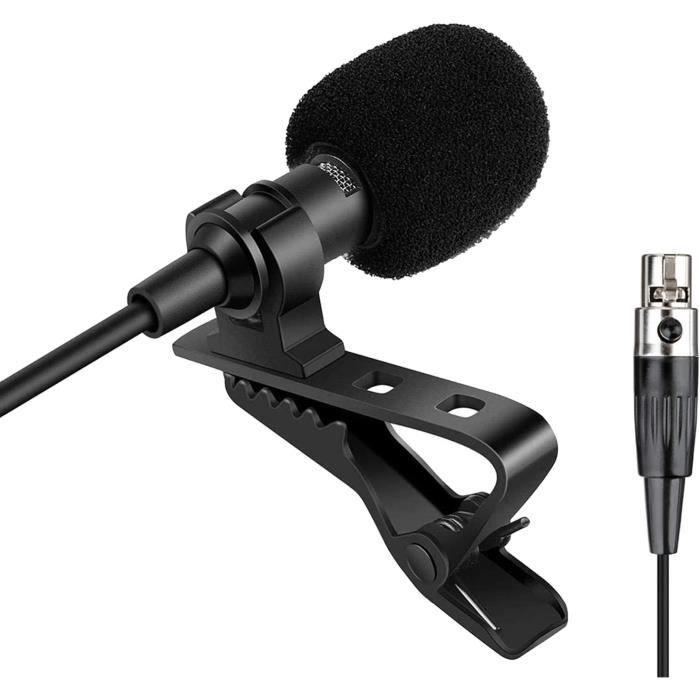 Micro Cravate Professionnel Sujeetec SJ-B02 - Mini XLR TA3F, Compatible AKG Et Samson, Unidirectionnel