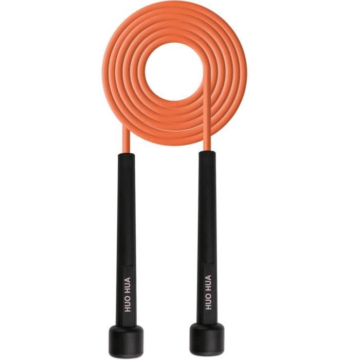 Corde à sauter réglable Fitness Perte de poids Exercice Gym Training pour enfants et adultes 2.8 mètres Orange