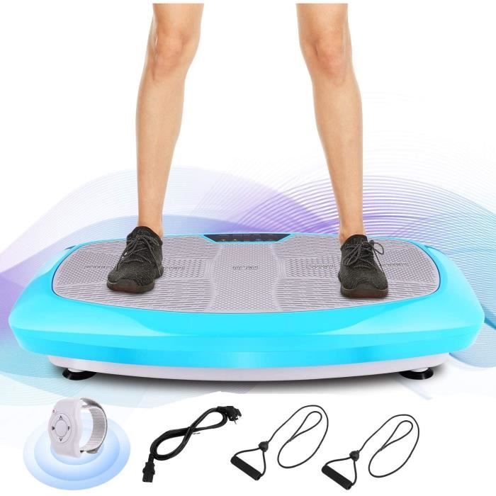 Plateforme vibrante - 150W - écrans LCD - avec 1 Resistance Bands - Bleu - Plug EU
