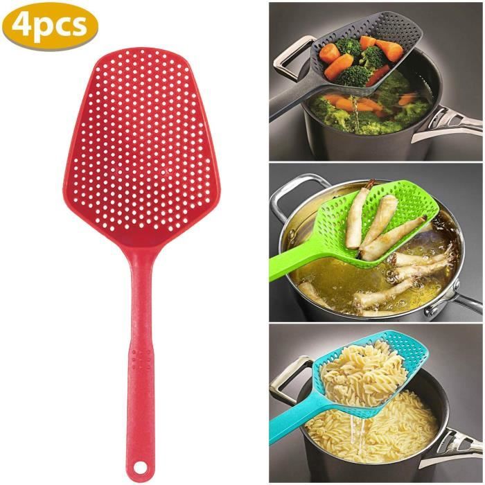 4PC cuisine grande cuillère passoire pâtes passoire résistant à la chaleur cuillère à glace en plastique @moponom 312