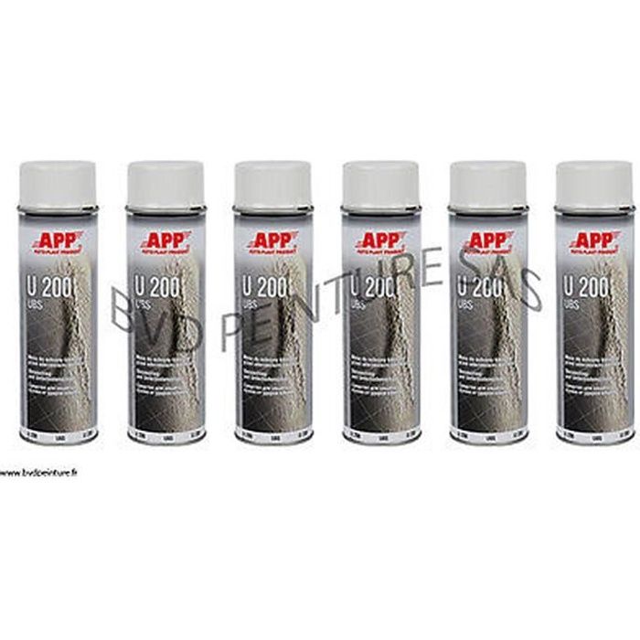 6 Bombe anti-gravillon blanc, auto, carrosserie, blackson, spray