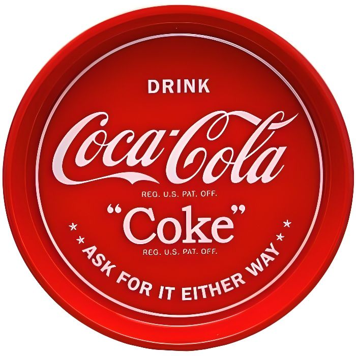 Plateau Coca Cola 33 cm collection retro vintage
