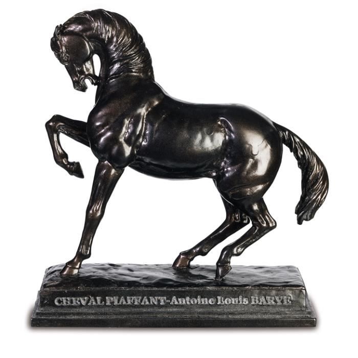 Reproduction Statue Cheval piaffant de Barye Coloris Bronze Noir 15/13/6,5 cm …