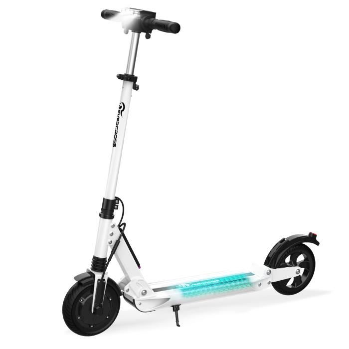 EVERCROSS E1 Trottinette Électrique Pliant Scooter Réglable 3 Vitesses Optionnelles Batterie 7.5Ah 350W Léger 8- Blanc