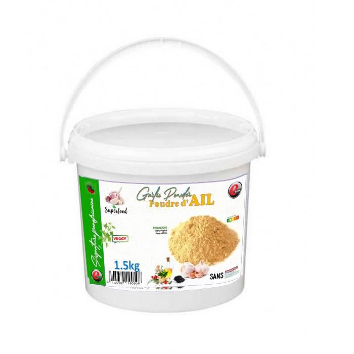 Ail en poudre bio en seaux RHF- 1.5 kg -Sélection panafricaine
