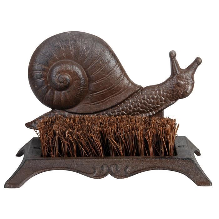 Brosse pieds décoration escargot fonte