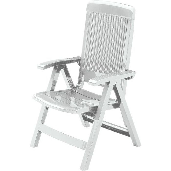 GROSFILLEX Fauteuil Dossier réglable Fidji 3 - Blanc