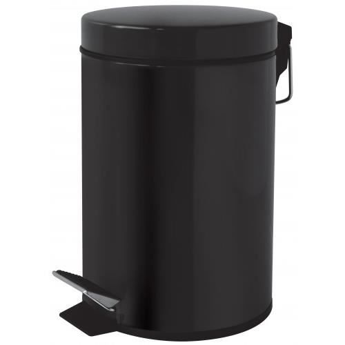 Poubelle à pédale 3L Lady Noir 22.50 x 17 x 26 cm