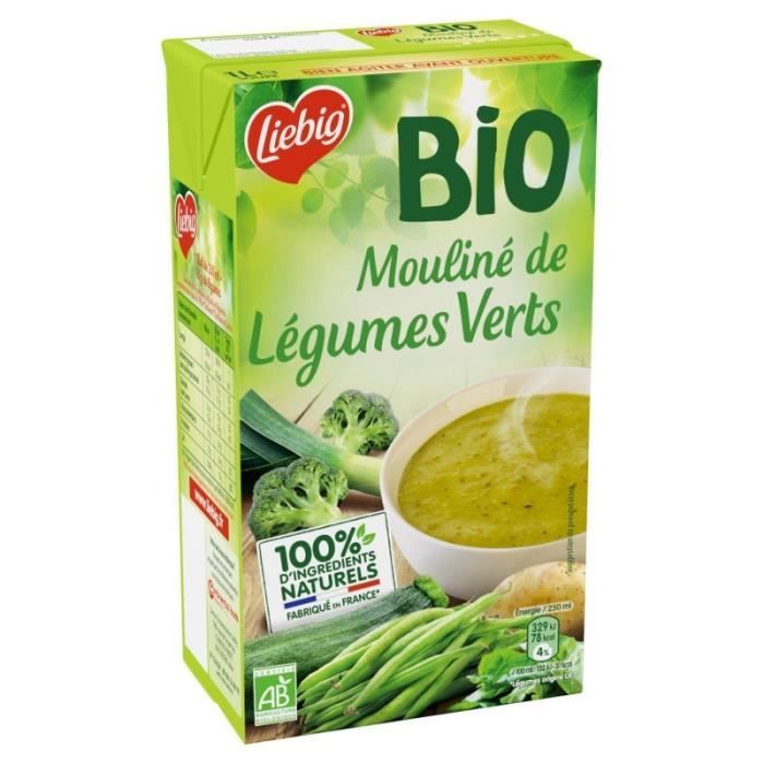 LIEBIG - Bio Mouliné De Légumes Verts 1L - Lot De 4