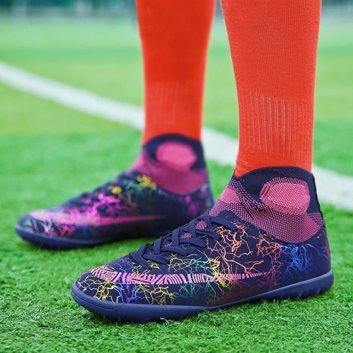 Hommes Femmes Mode Haut-Dessus Chaussures de football en plein air sport Chaussures Couple Rose vif