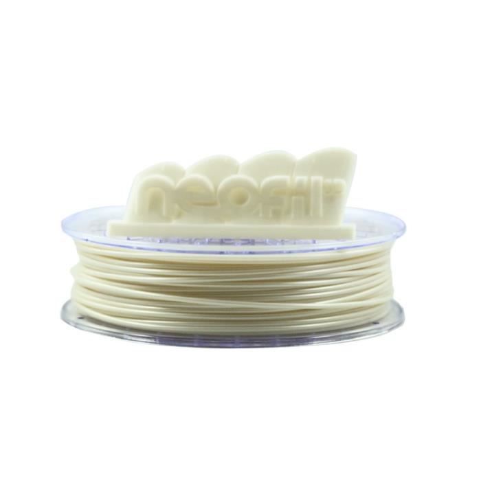 NEOFIL3D Filament pour Imprimante 3D PLA - Blanc Nacré - 1,75 mm - 750g