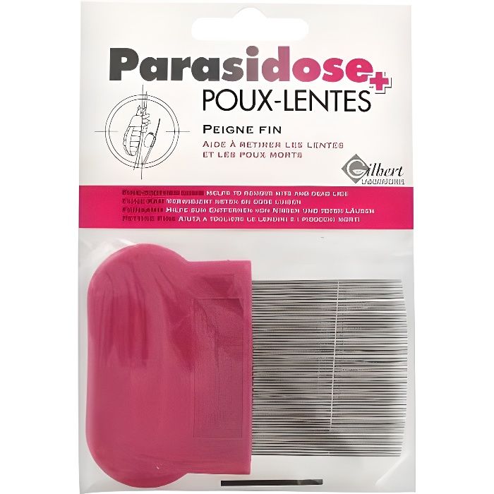 Parasidose Peigne Fin Rose Poux & Lentes