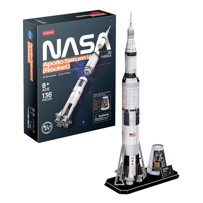 Puzzle 3D Apollo Saturn V Rocket Puzzle 3D Enfant Maquette A Construire Adulte Cadeau Garcon 8 Ans Maquettes Et Modélisme