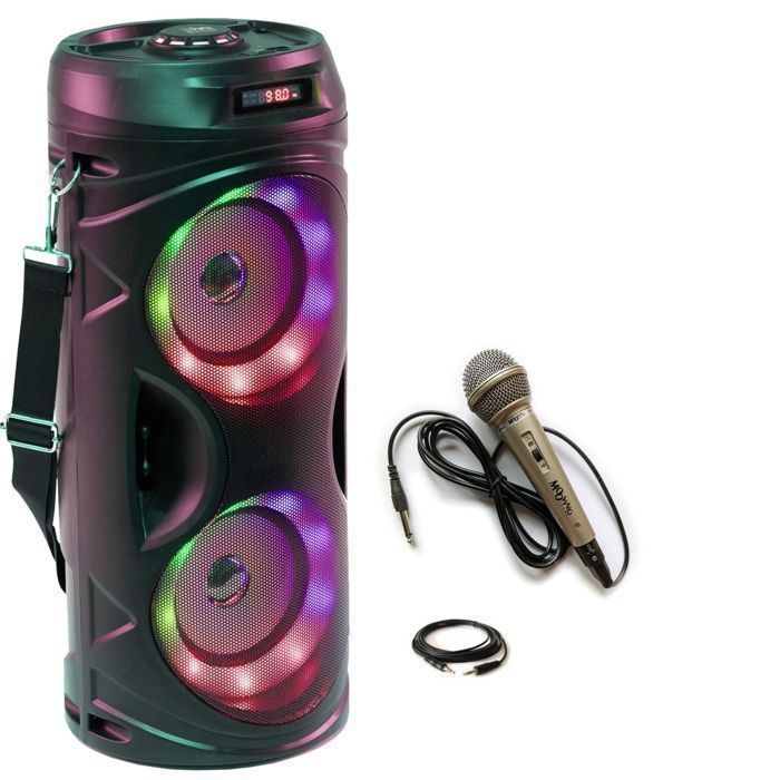 Pack Karaoké Enceinte Bluetooth 300W 2x8'' LED TWS Party PLUTON - 2
