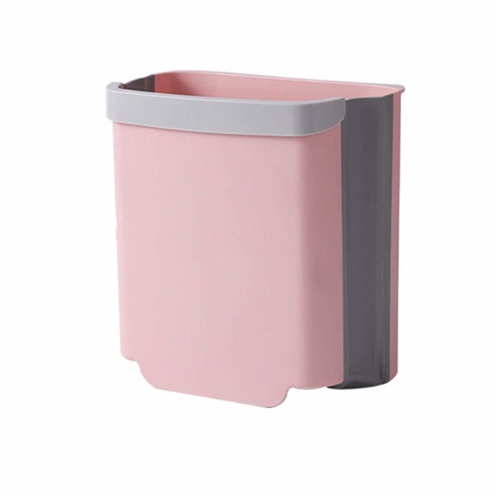 Poubelle Suspendue Sous Le Bureau - Pliable Et Cachée - 18x16x14 Cm - Bleu - Pour Déchets Ou Rangement - 11
