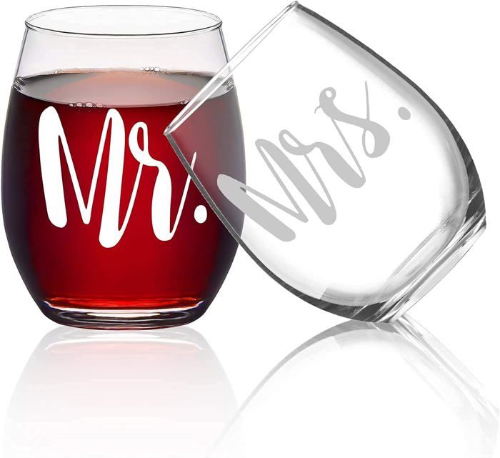 Jolies Mésanges De Ma Femme - Verre À Vin Sans Pied Personnalisé Couple Humour
