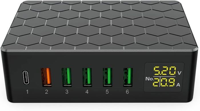 Gan-Chargeur Mural Rapide QC3.0 4.0 de 65W,Câble de Type C PD