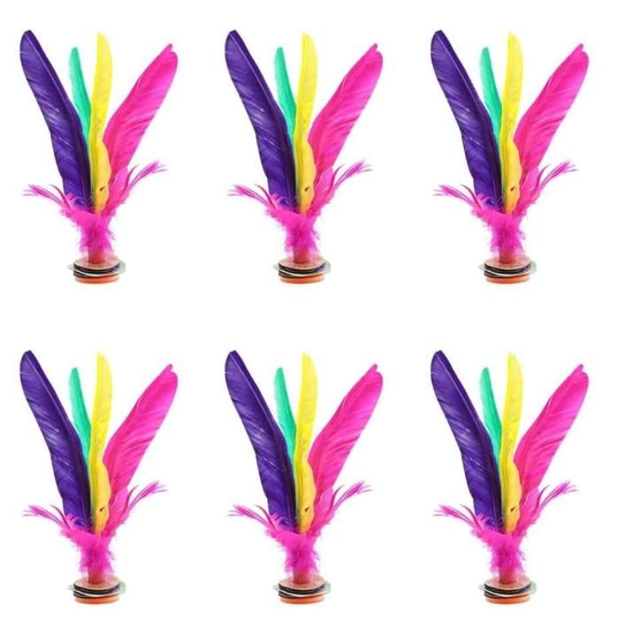Zink Lot De 6 Boas En Plumes Colorés – Déguisements, Photomaton, Fêtes Et Artisanat, Accessoires Festifs Vendus Par Lot