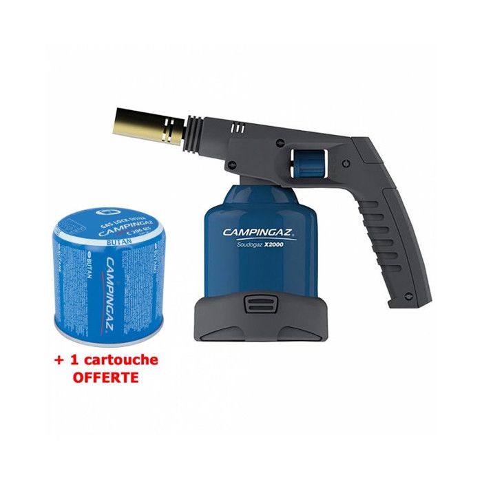 Lampe à souder Soudogaz X 2000 + Cartouche C206 GLS offerte CAMPINGAZ Lampe à souder Soudogaz X 2000 + Cartouche C206 GLS offerte CAMPINGAZ