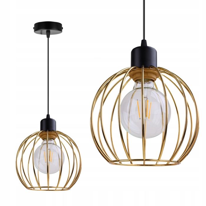 Plafonnier Suspendu LED - Light Home - Mona 2180/1 - Réglable - Métal Doré