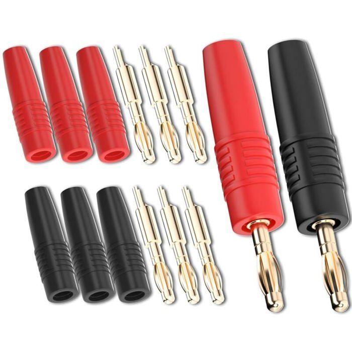 Generic Connecteur Mâle XT60 vers Fiche Banane 4mm, Câble Adaptateur 12AWG pour Chargeur B6, Fil en Silicone Flexible pour Modèles RC