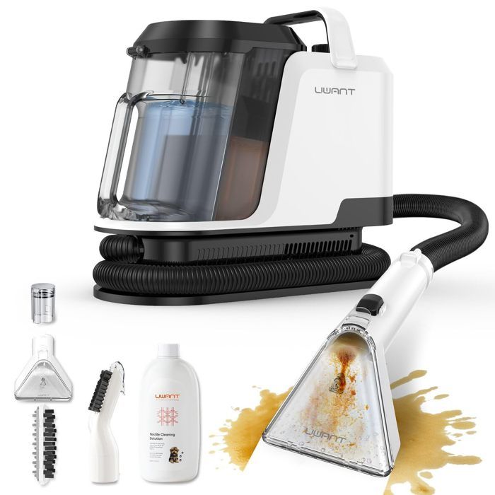 UWANT  Y100 Nettoyeur D&eacute;tacheur Multi-surface -18kpa - For Sofa Carpets matelas Car -6.5m de Port&eacute;e Nettoyant inclus