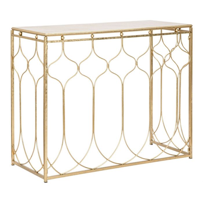 Table Console MF613 - Seven Design - Or - Métal - 96,5x41x78 cm ...