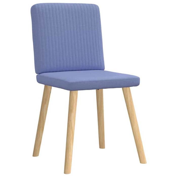 Chaises de salle à manger - vidaXL - Lot de 6 - Bleu jean - Tissu polyester - 45x54x86 cm - Capacité 110 kg