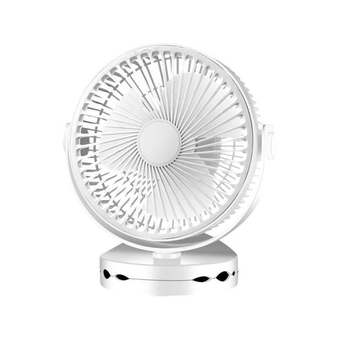 Ventilateur de camping USB - OKZ® - 6-21 heures dutilisation - 4 vitesses - Lumières LED - Rotation 360° - Silencieux - Okz