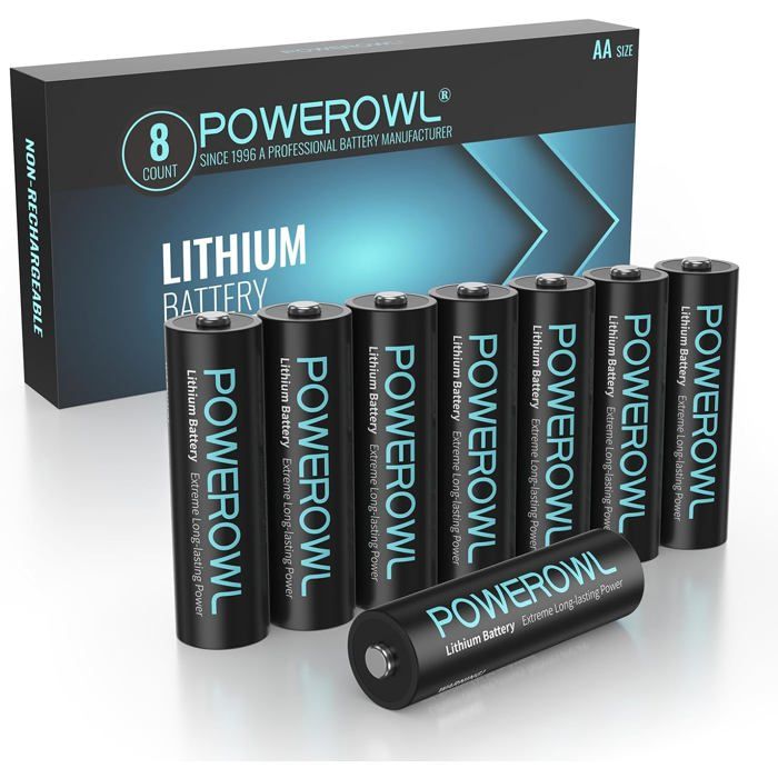 12 Piles AA Lithium Rechargeables 3600 MWh + Chargeur - Haute Capacité 1.5V Longue Durée