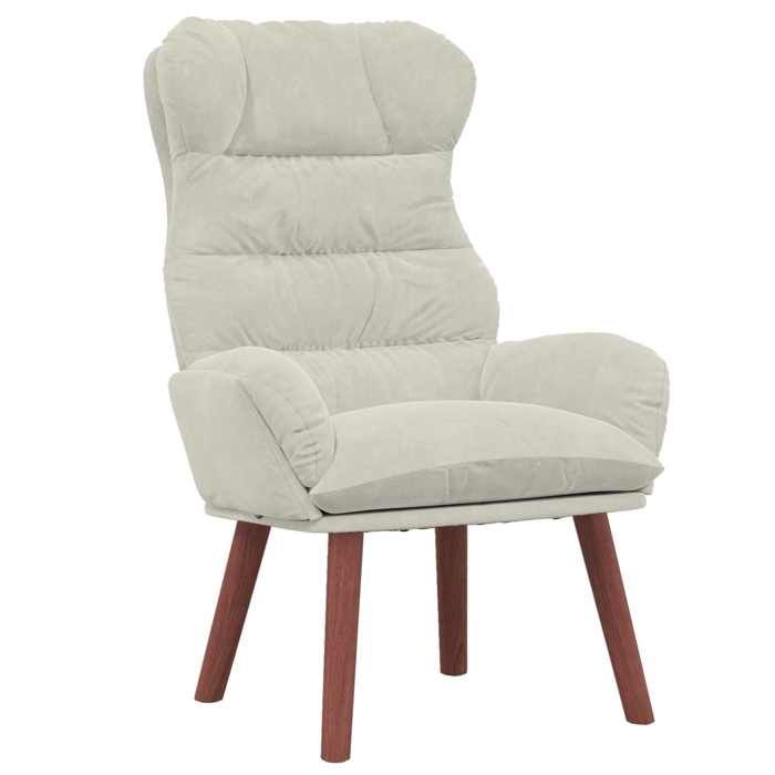 NEUF 2026 CHIC Chaise simple SWEETY Fauteuil de salon 1 PLACE Crème 69x74x93 cm Velours FF4839