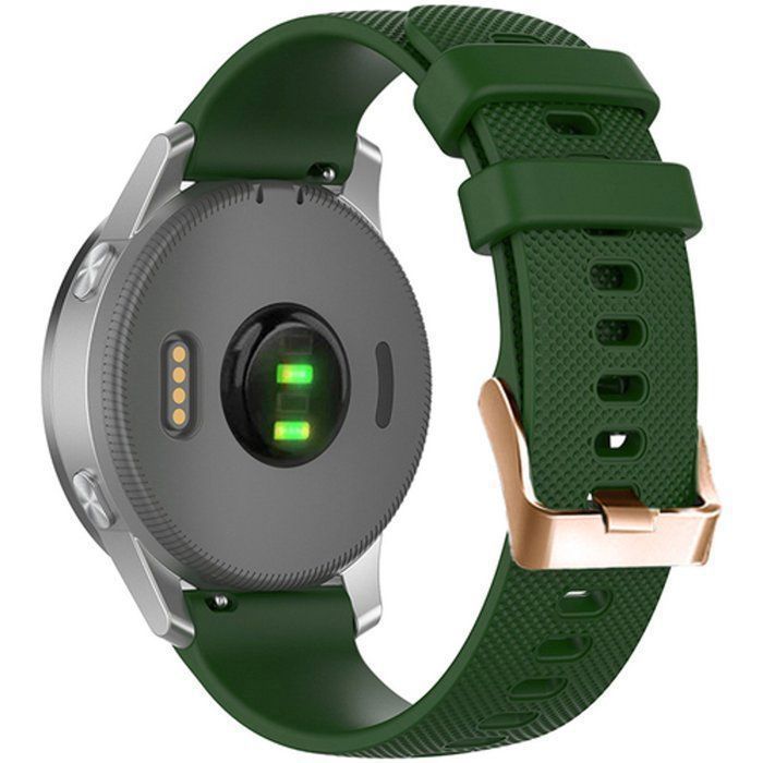Stravo Bracelet silicone 18 mm Garmin Venu 4/3S/2S Vivoactive 4S Vivomove 3S Forerunner 255S/265S & Huawei GT 7/6/5/5 Pro – Vert