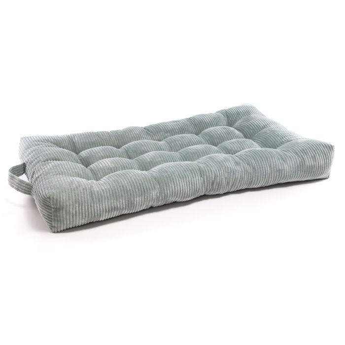 Matelas de Sol pour Enfants ECOPUF - Coussin pour Chambre dEnfant - Matelassé en Velours Côtelé 70x120x15cm - SZ72 Menthe