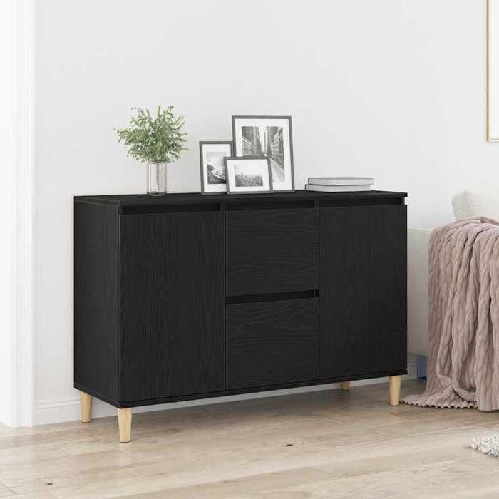 Buffet - Bahut/Commode couloir Noir Magnifique Buffet avec tiroir - pour Rangement - Noir 102x35x60cm - bois dingénierie CL5472527