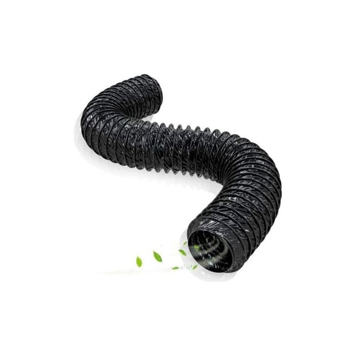 Tuyau PVC ventilation flexible Ø150mm 4m noir – idéal clim sèche-linge & hotte