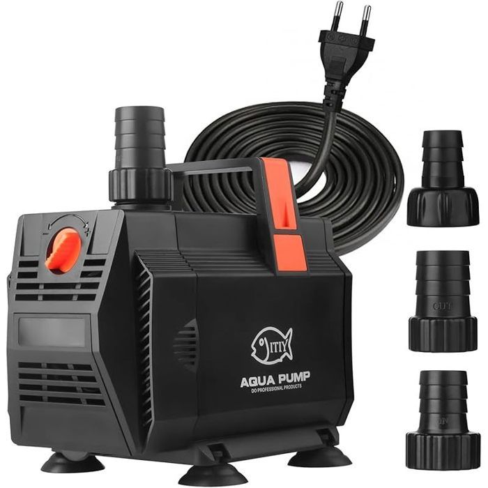 Pompe à eau submersible pour bassin - 30 W 2000 l/h -Pompe à eau avec contrôle du débit pour aquariumcascadefiltrationextérieur
