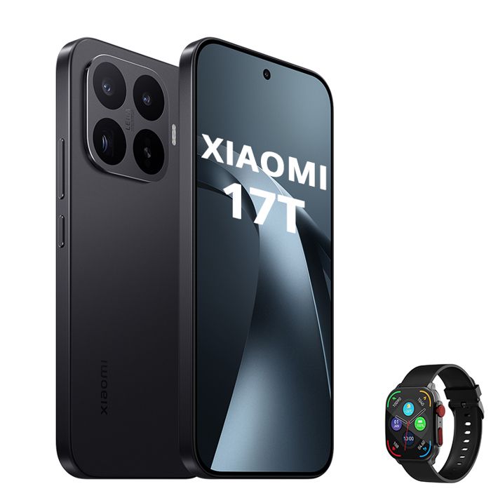 Smartphone Xiaomi 17T 5G 12 Go RAM 256 Go ROM - Noir & Smartwatch