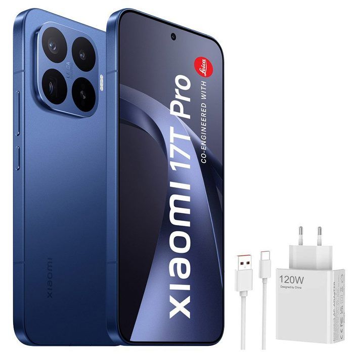 Xiaomi 17T Pro Smartphone 12 Go RAM + 512 Go ROM Téléphone Mobile avec Original HyperCharge Xiaomi 120W - Bleu
