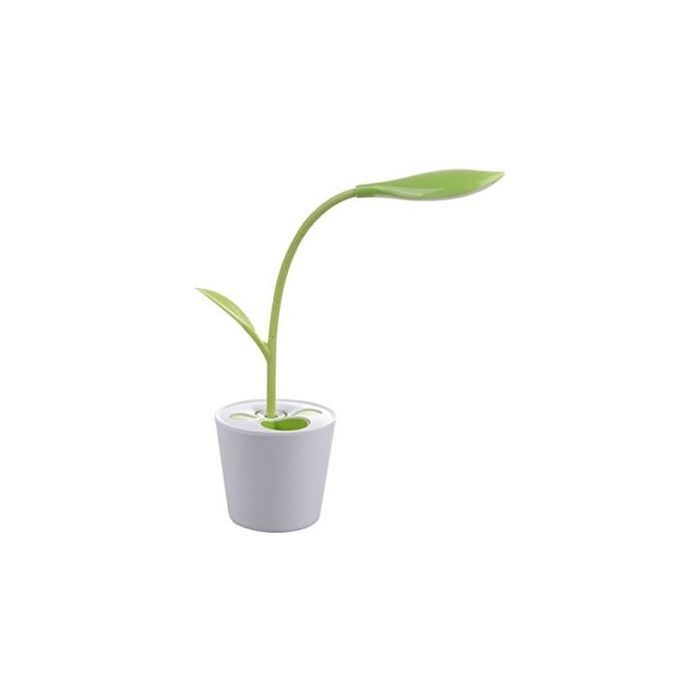 Lampe de chevet LED USB 3 modes forme plante verte apaisante idéale lecture réduction fatigue oculaire.