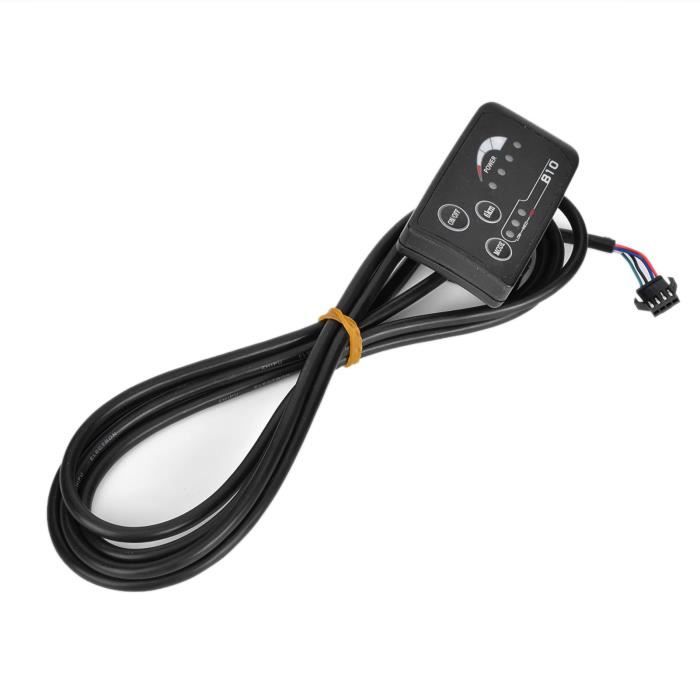 Affichage LED Écran LCD Pour Vélo Électrique 810 Avec Panneau De Commande 4 Fils - Noir