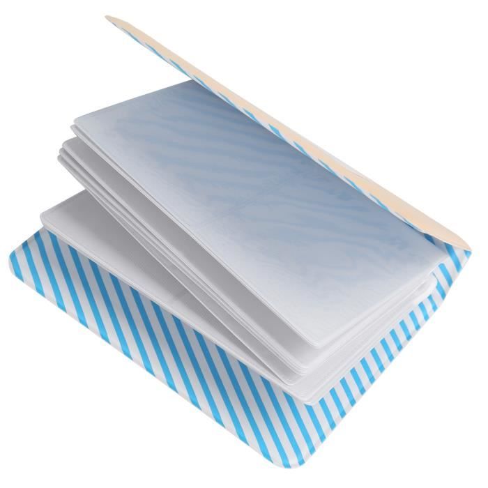 Mini Album Photo 64 Poches 3 Pouces - Compatible Fujifilm Instax, PVC, Bleu, Dimensions 15x11,5x2,5 Cm