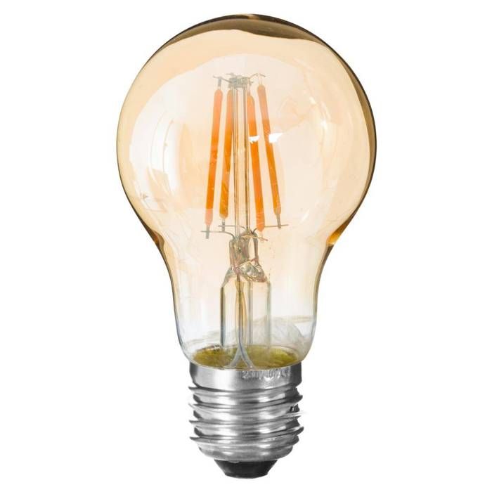 Ampoule LED Standard ambre droit D6cm E27 - Atmosphera Créateur dintérieur